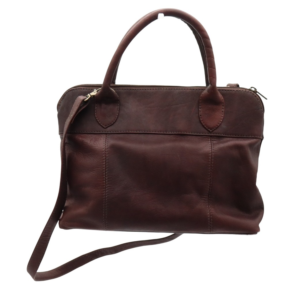 Unbranded Satchel Bag Womens Medium Leather Crossbody Brown Handbag Excellent